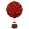 Hot Air Balloon in Velvet Red – H: 30 x D: 18 cm
