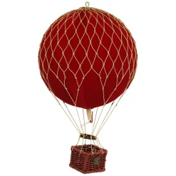 Hot Air Balloon in Velvet Red – H: 30 x D: 18 cm