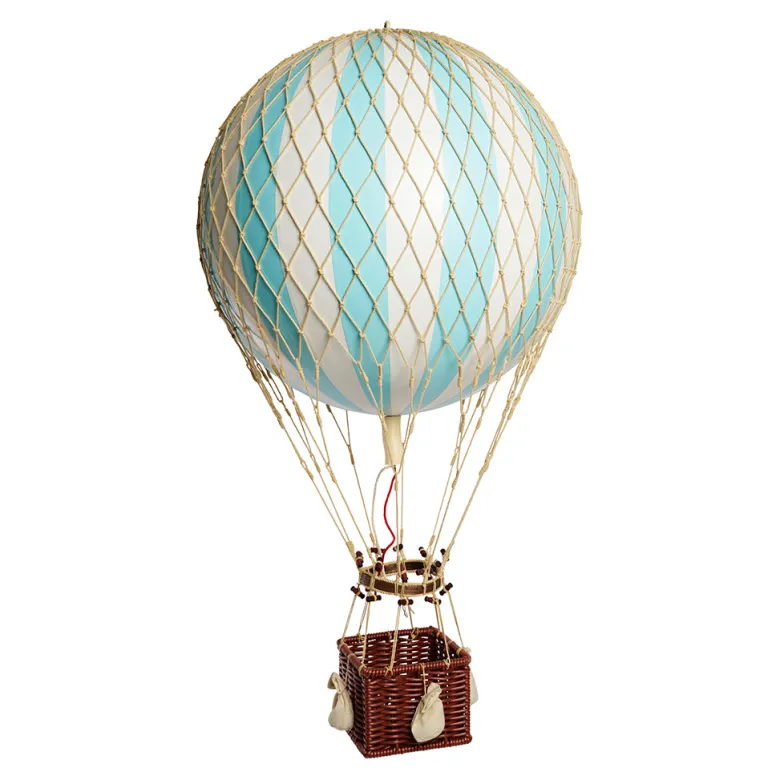 Hot Air Balloon, Royal Aero, Light Blue - 32 cm