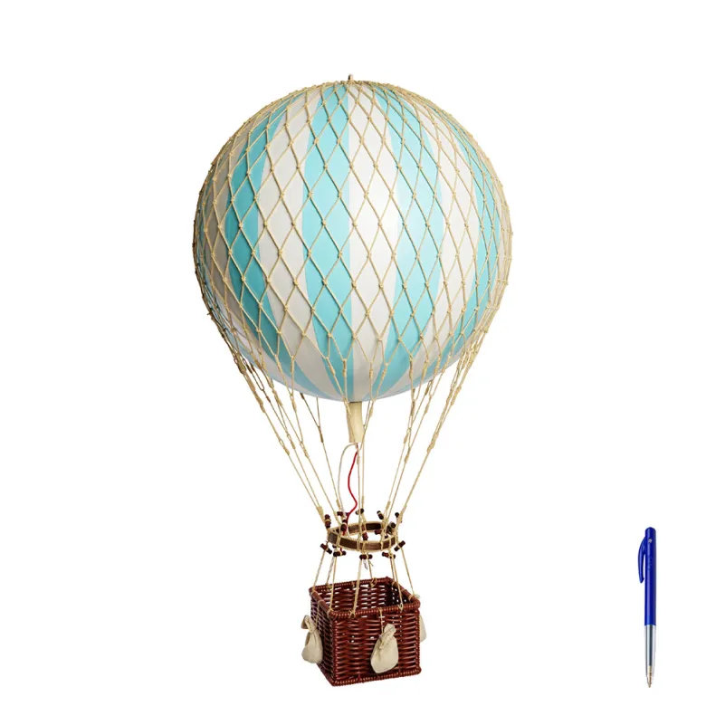 Hot Air Balloon, Royal Aero, Light Blue - 32 cm