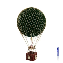 Hot Air Balloon, Velvet Green – H: 56 x D: 32 cm
