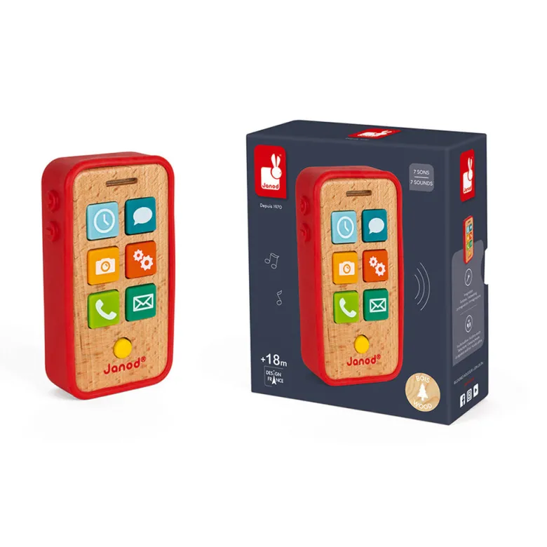 Janod Baby Toy, Sound Telephone - Phone with Sounds