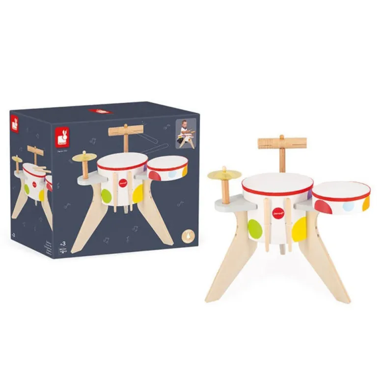 Janod Drum Set – Confetti