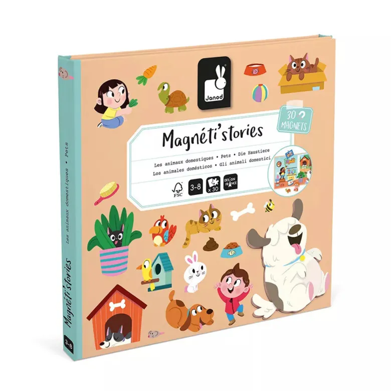 Janod Magnet Book, 30 pcs – Pets