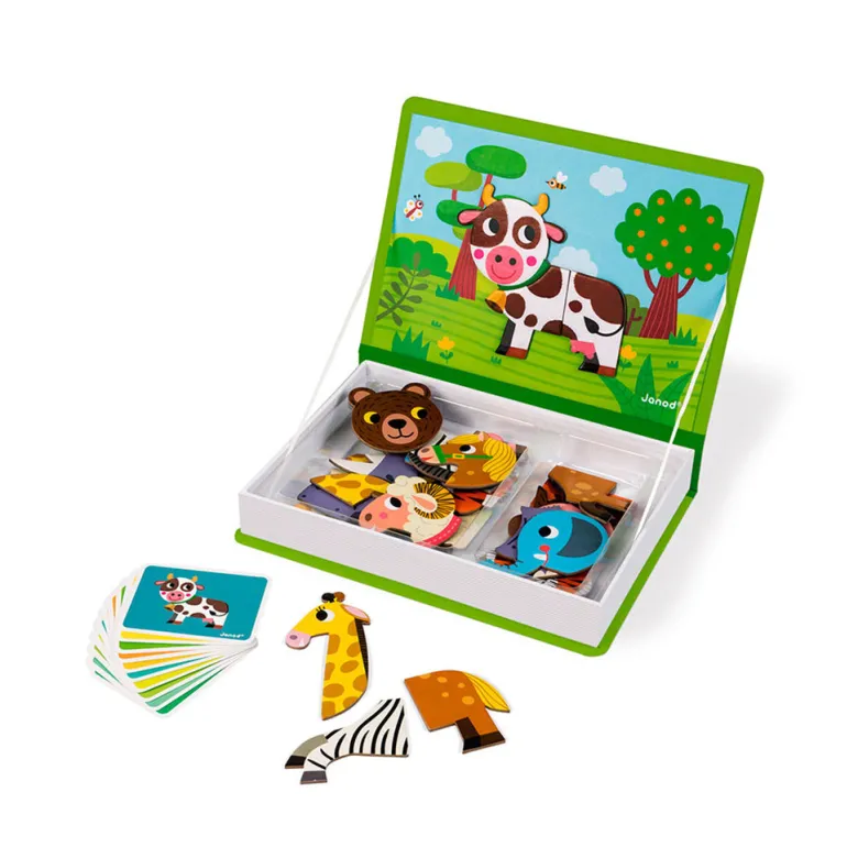 Janod Magnet Book, 30 pcs. Animals