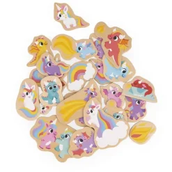 Janod Magnetic Puzzle, Unicorns and Dragons - 24 Pieces