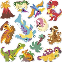 Janod Reusable Thick Stickers, Dinosaur