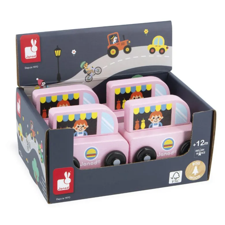 Janod Wooden Food Truck Toy Car
