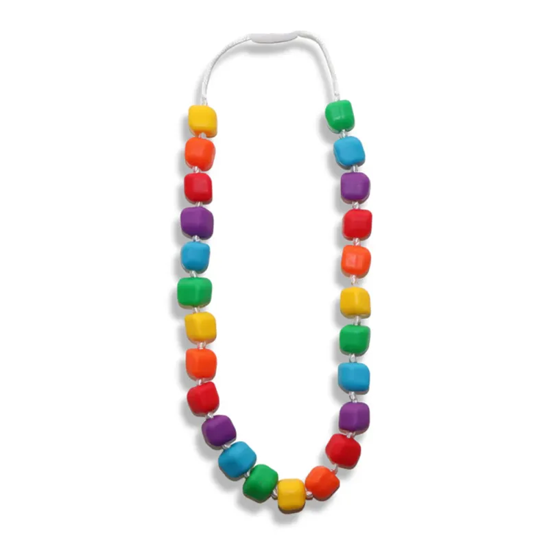 JellyStone Designs, Sensory Chewing Necklace, Medium - Rainbow