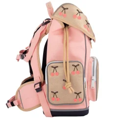 Jeune Premier Ergonomic Backpack, Cherry Pompon - For Ages 6-10