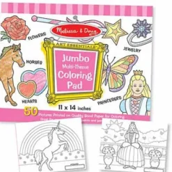 Jumbo Coloring Book with Animals and Princesses