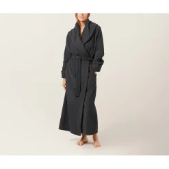 Karmameju Fleece Bathrobe, Dark Gray - Sizes XS-L