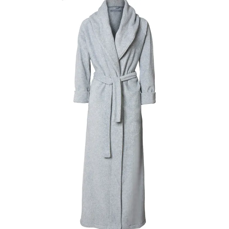 Karmameju Fleece Bathrobe in Light Grey – Sizes XS to L