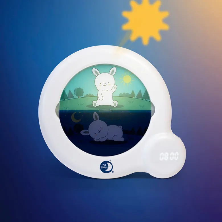 Kid'Sleep Alarm Clock with Night and Day Indicator, White