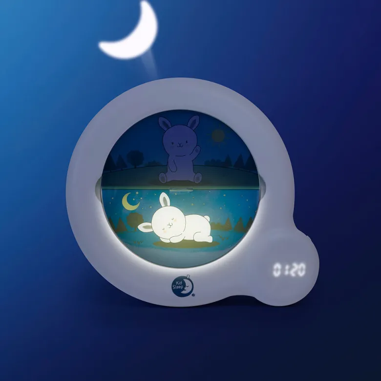 Kid'Sleep Alarm Clock with Night and Day Indicator, White
