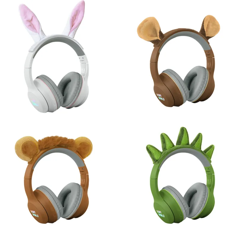 Kidyears - Bluetooth Headphones with Magnetic Animal Ears - Dino