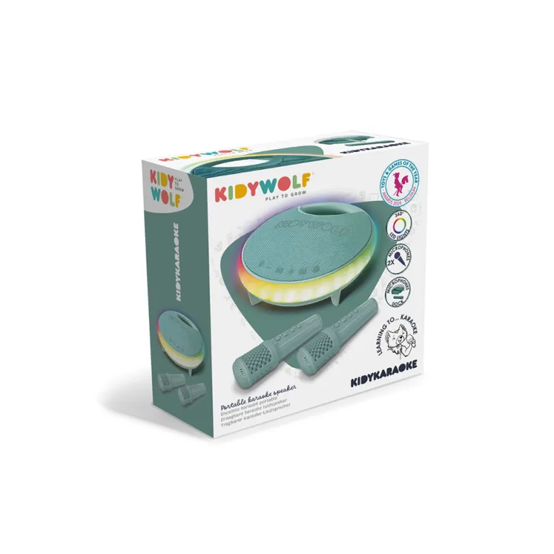 Kidykaraoke, Karaoke Set with Portable Speaker and 2 Microphones