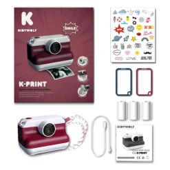 Kidywolf Instant Print Camera for Kids, Red