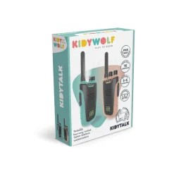 Kidywolf Walkie Talkie for Kids, Kidytalk - Cyan/Nude