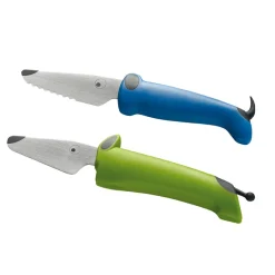 Kinderkitchen Children's Chef Knife Set, 2-Piece – Green/Blue