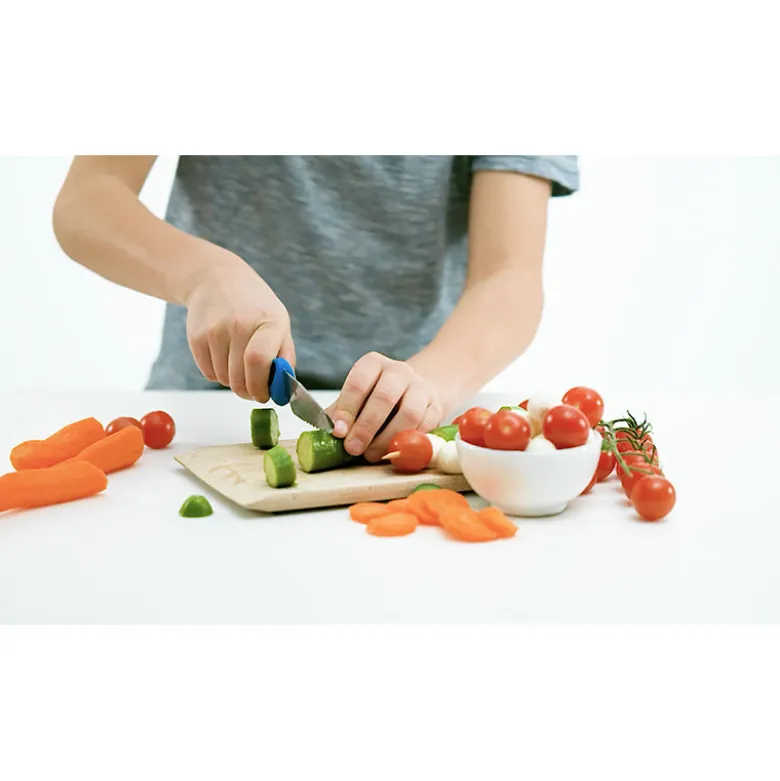 Kinderkitchen Children's Chef Knife Set, 2-Piece – Green/Blue