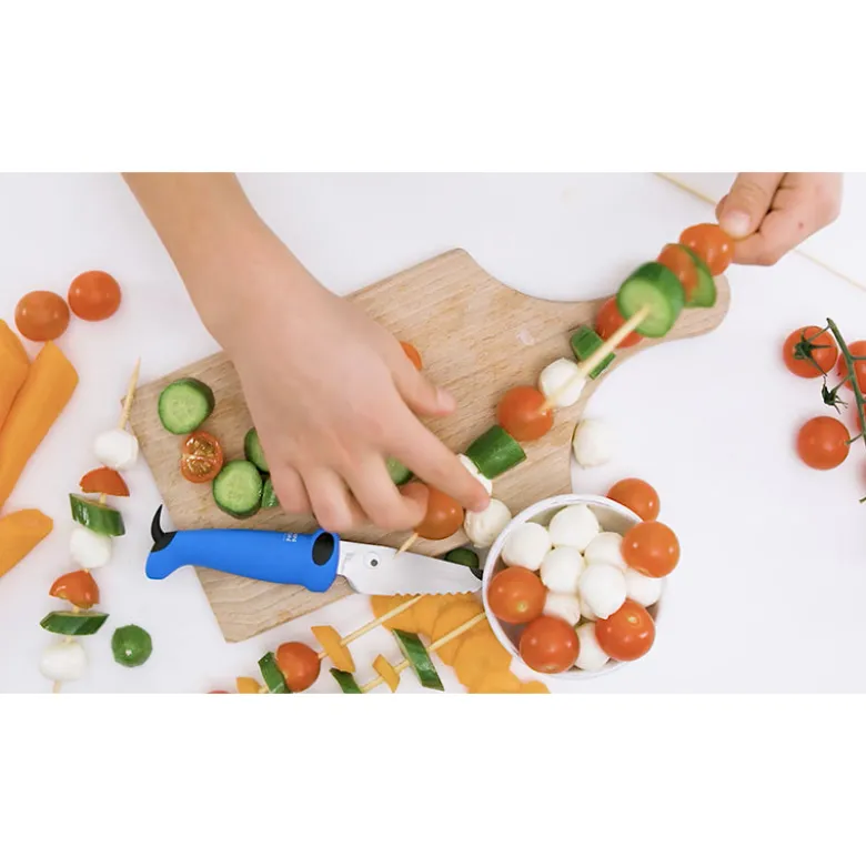 Kinderkitchen Children's Chef Knife Set, 2-Piece – Green/Blue