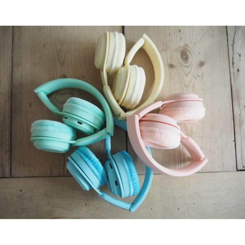 Lalarma Wireless Headphones with Max 85 DB, Blue Pastel