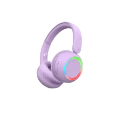 Lalarma Wireless Headphones with Lights for Teenagers and Kids - Purple