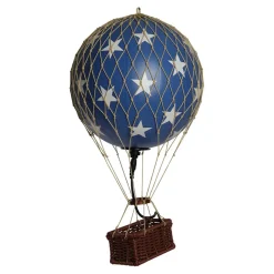 LED Balloon, Blue Stars - 18 cm
