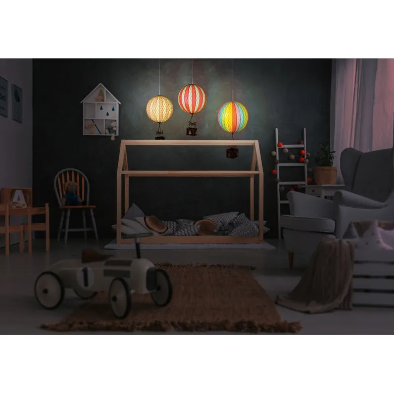 LED Balloon, Travel Light Blue - 18 cm