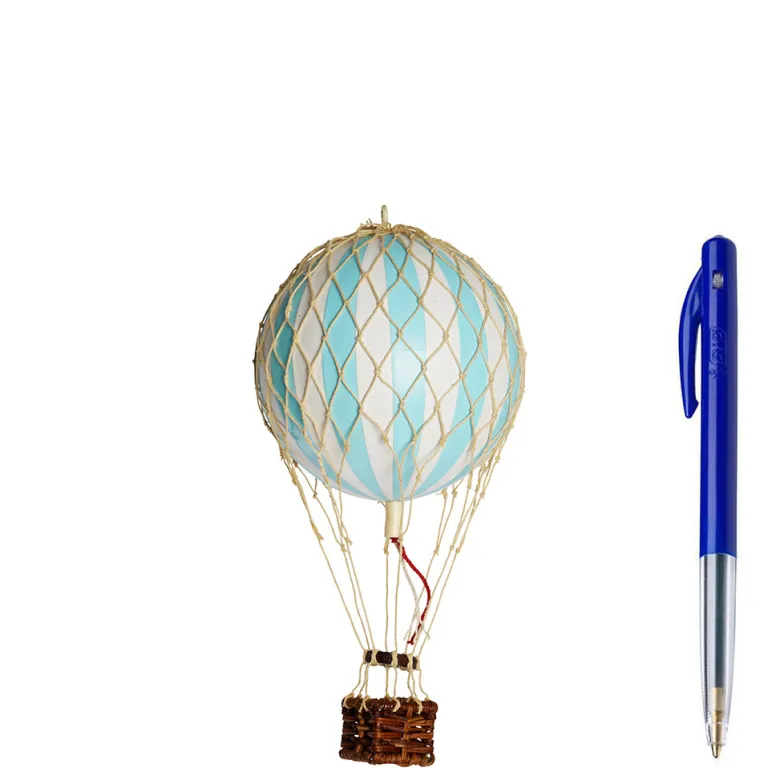 Light Blue Hot Air Balloon - 8.5 cm
