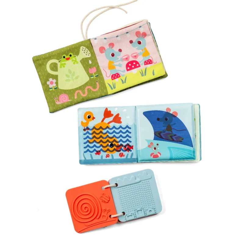 Lilliputiens Baby Toys, Set of 3 Sensory Books - Jeanne