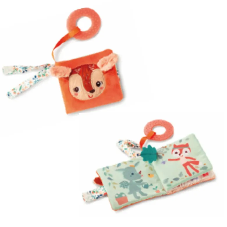 Lilliputiens Book with Teething Ring, Deer Stella