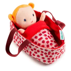 Lilliputiens Soft Baby Doll in a Carrycot, Agathe
