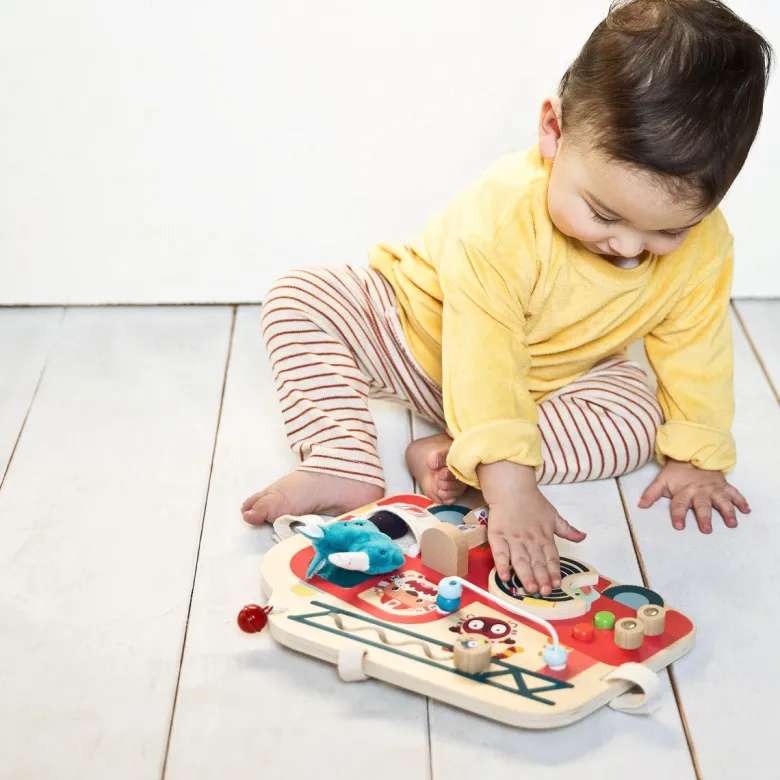 Lilliputiens Wooden Activity Panel, Fire Truck