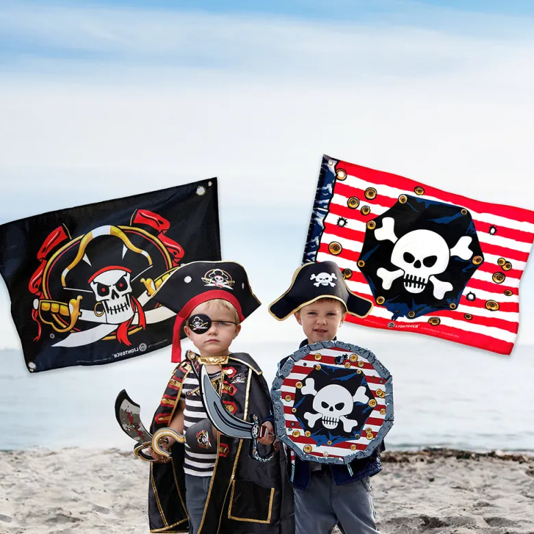 Liontouch Pirate Flag, Captain Cross Flag - 70 x 100 cm