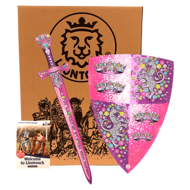 Liontouch Princess Shield and Sword, Crystal Princess - Pink
