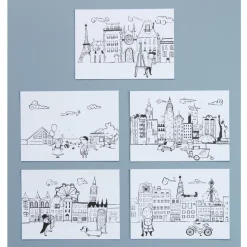 Lirum Larum Leg Postcards, Special Edition, 5 pcs. - Cities Collection