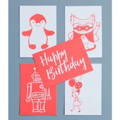 Lirum Larum Leg Postcards, Special Edition, Set of 5 - Neon