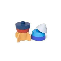 Little L, Baby Toy, Stacking Rocket - Blue and Orange Shades