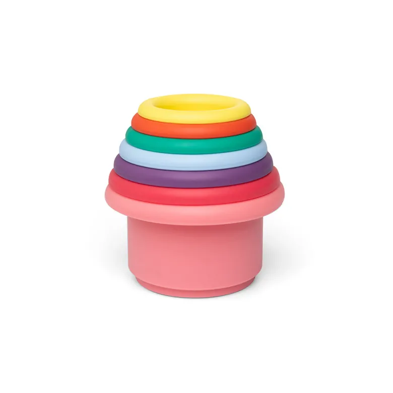 Little L, Baby Toys, Stacking Cups - Clear Shades