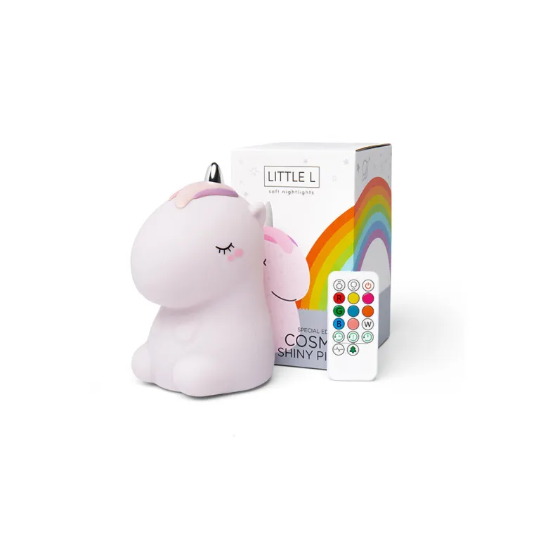 Little L. LED Night Lamp - Cosmo Unicorn Pink Glitter