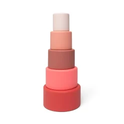 Little L Silicone Baby Toys, Stacking Bowls - Rose Shades