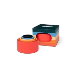 Little L Silicone Baby Toy, Stacking Bowls - Shades of Orange and Blue