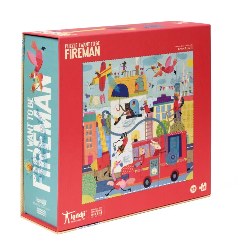 Londji Puzzle, I Want to Be a Fireman - 36 Pieces
