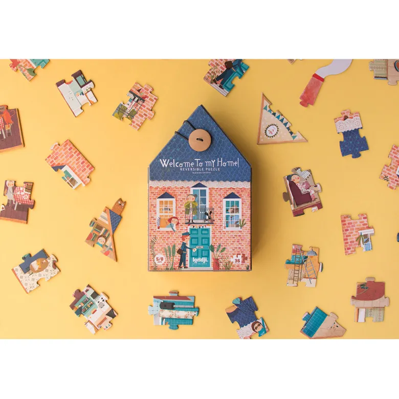 Londji Puzzle, Reversible, Welcome to My Home - 36 Pieces