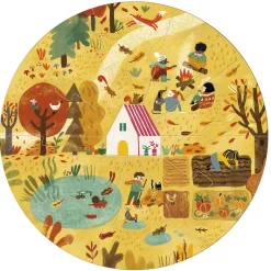 Londji Puzzle, Round, A Home for Nature, Set of 4 Puzzles with 10 Pieces Each