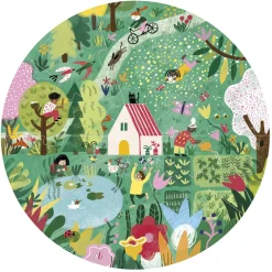 Londji Puzzle, Round, A Home for Nature, Set of 4 Puzzles with 10 Pieces Each