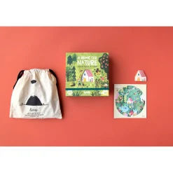 Londji Puzzle, Round, A Home for Nature, Set of 4 Puzzles with 10 Pieces Each