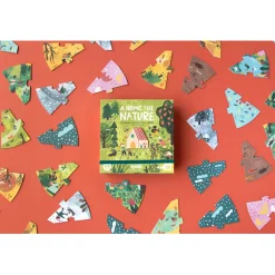 Londji Puzzle, Round, A Home for Nature, Set of 4 Puzzles with 10 Pieces Each